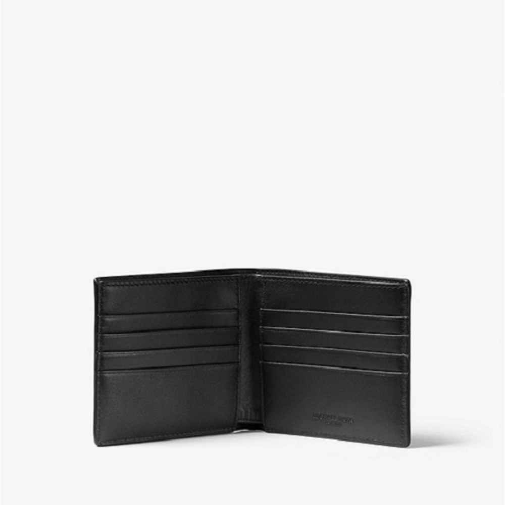 MICHAEL KORS MENS Jet Set Logo Billfold Wallet Bl